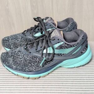 Brooks Launch‎ 4 Running Shoes Womens 7.5 Marbled Gray Aqua Neutral Sneakers